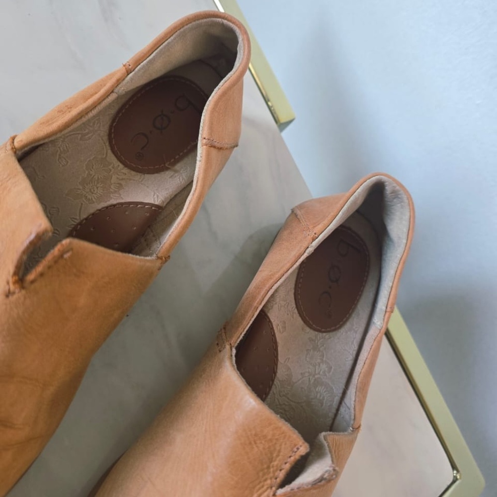 B.O.C Women’s Leather Slip-On Dress Loafers Shoes Tan Size 7.5M - Picture 6 of 10